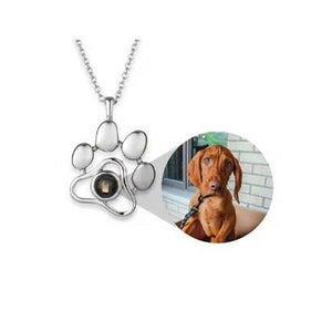 Personalized Dog Paw Custom Projector Necklace