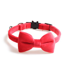 Load image into Gallery viewer, Velvet Bowknot Dog Collar