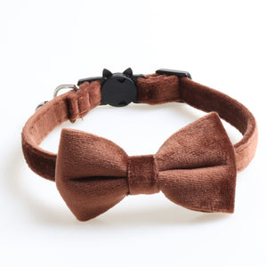 Velvet Bowknot Dog Collar