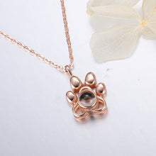Load image into Gallery viewer, Personalized Dog Paw Custom Projector Necklace