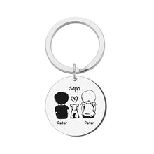 Load image into Gallery viewer, Personalized Family &amp; Dog Name Keychain