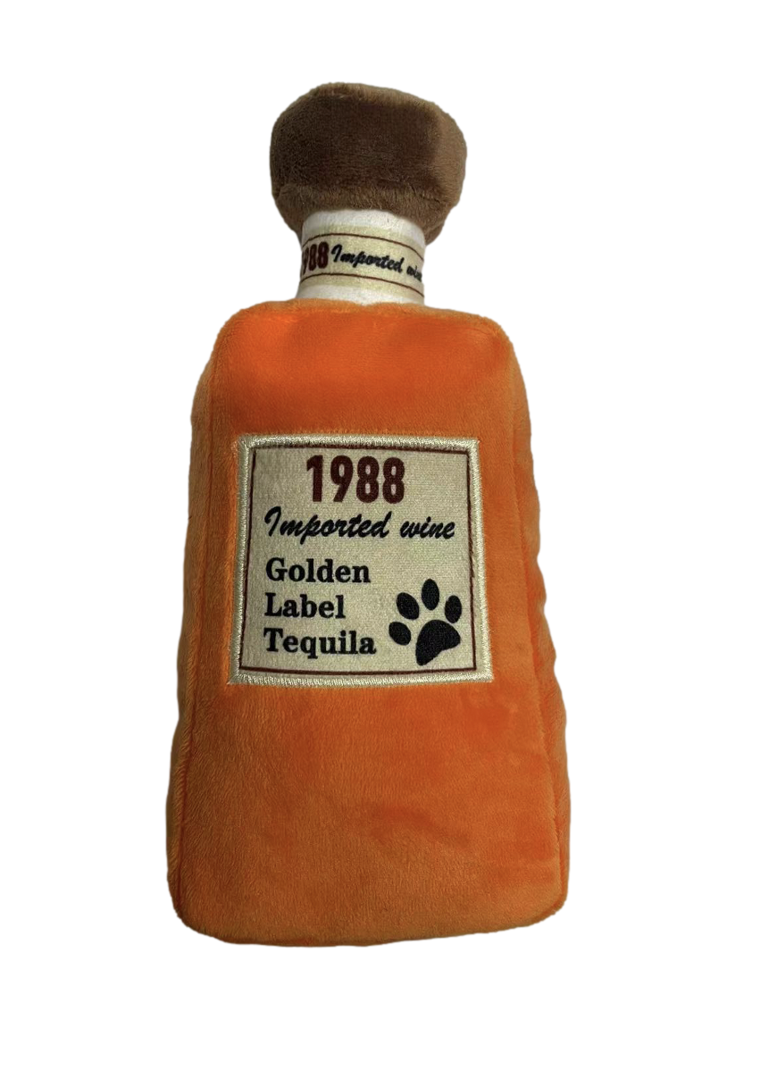 BusterBox golden tequila bottle toy