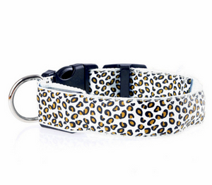 LED Nylon Leopard Pet Collar