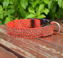Load image into Gallery viewer, LED Nylon Leopard Pet Collar
